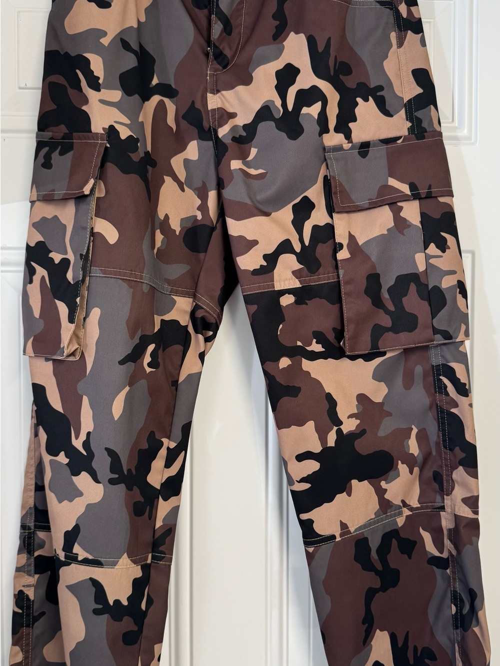 Brown, Tan & Black Camouflage Cargo Pants